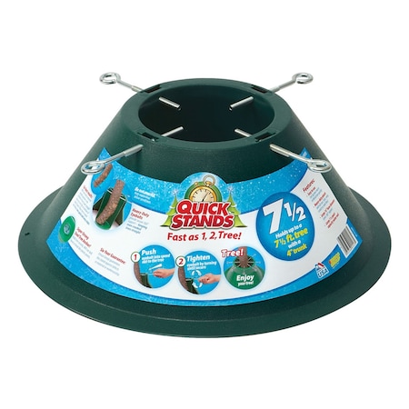 Emsco Group Quick Stands 7.5 Poly Tree Stand, Fast Setup, Holds 7.5ft Tree with 4in Trunk, Holds 1.5 Quarts 1513-1